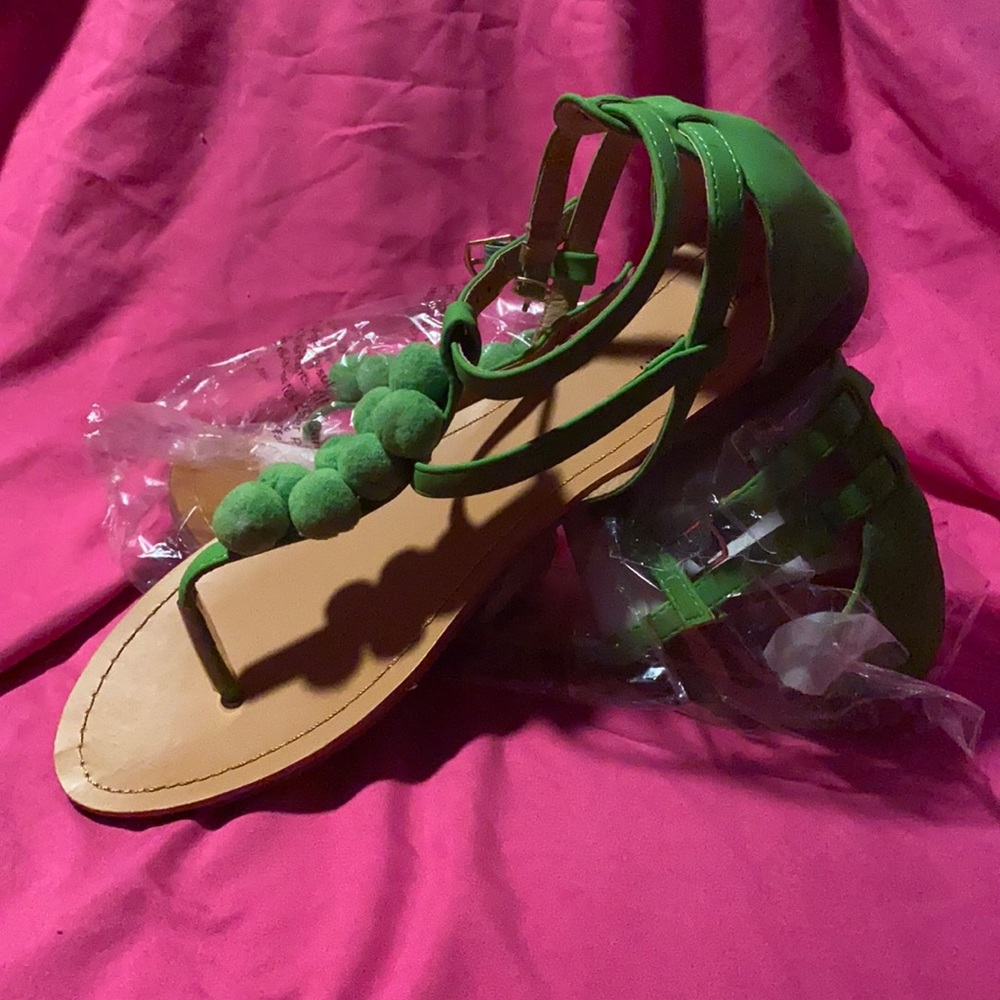 Ashleystewart lime green 12 w sandal